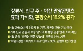 강릉시, 신규 주·야간 관광콘텐츠 효과 가시화, 관광소비 18.2% 증가 이미지
