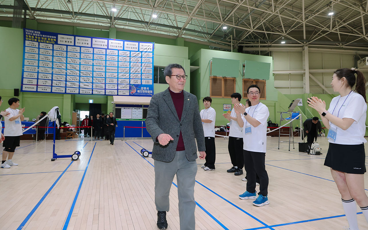 시협회장기 배드민턴 대회 개회식 이미지