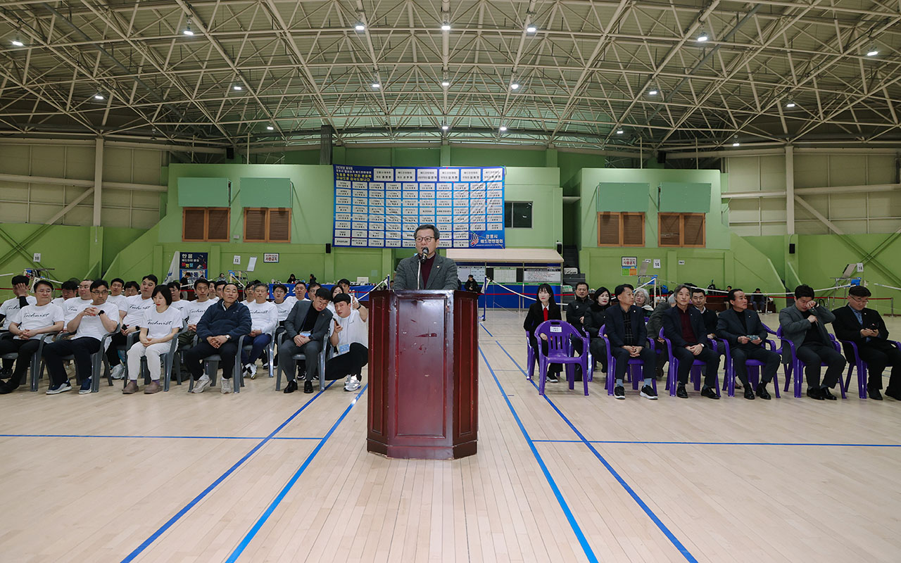 시협회장기 배드민턴 대회 개회식 이미지