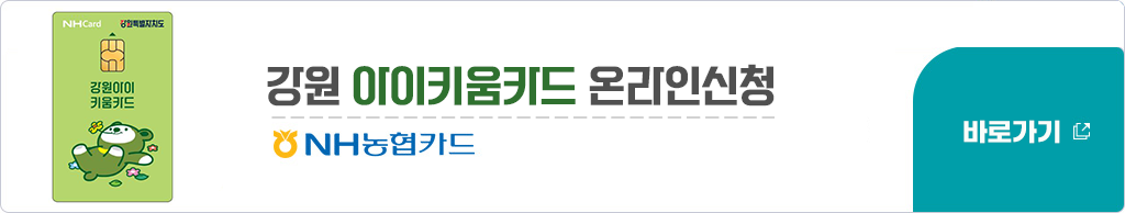 강원 아이키움카드 온라인 신청